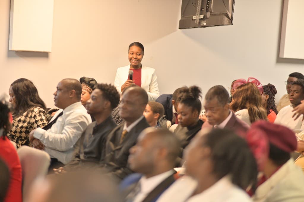 Someone sharing their testimony