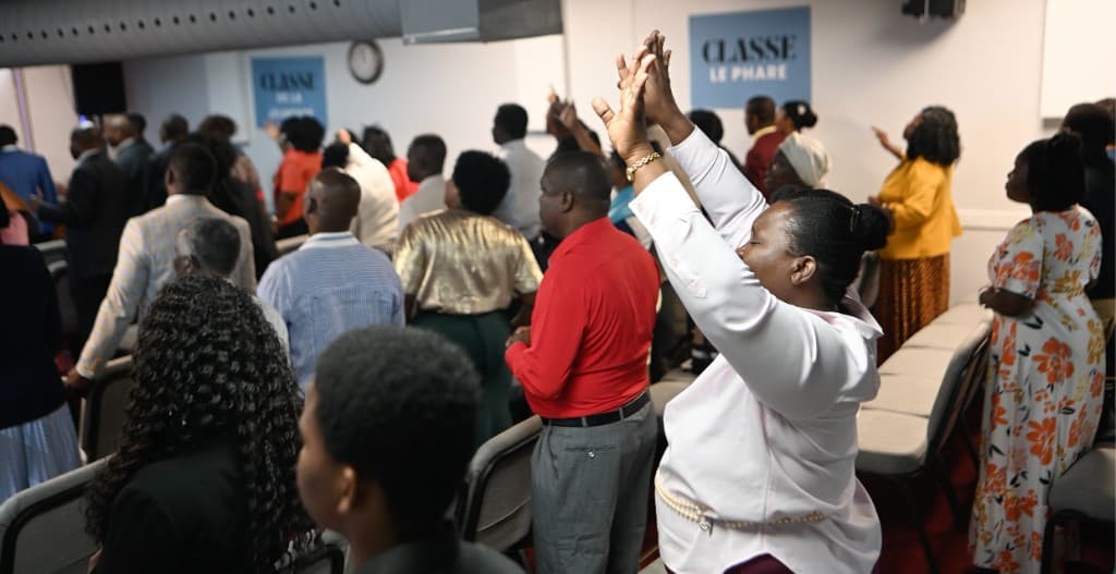 Congregation worshiping together at Tabernacle of Glory