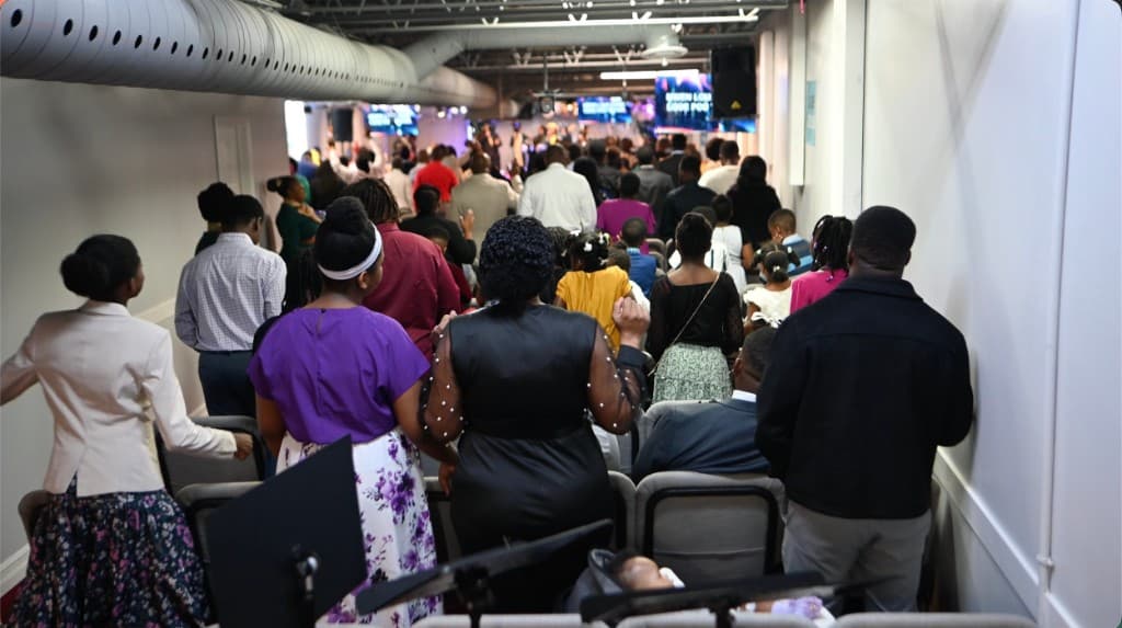 Congregation gathered for worship